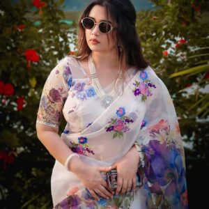 Multi-color floral digital print AS-12